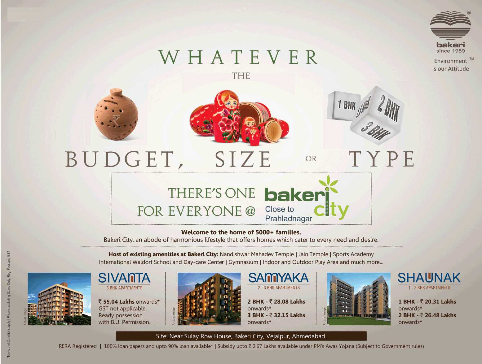 Invest in Bakeri Properties for you better living in Ahmedabad Update